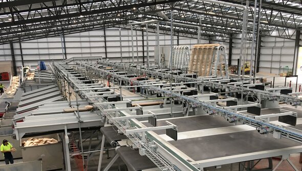 Cross-cut and finger-jointing line in New Zealand Cross-cut and finger-jointing line in New Zealand